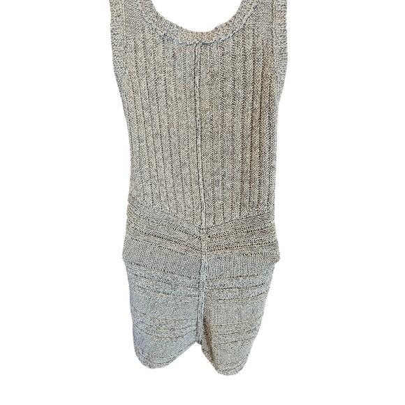 Sparrow grey knit sleevless tunic sweater with side slits XS minimalist career - Picture 3 of 10